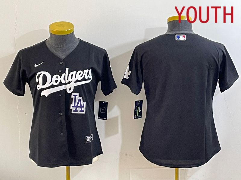 Youth Los Angeles Dodgers Blank Black Game 2024 Nike MLB Jersey style 11211->youth mlb jersey->Youth Jersey